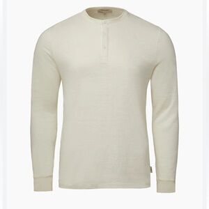 Onia Off-White Long Sleeve Henley Shirt